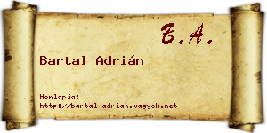 Bartal Adrián névjegykártya