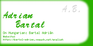 adrian bartal business card